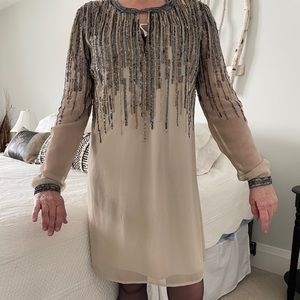 subtle glitter over nude